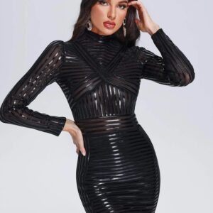 Diamante Mesh Maxi Dress