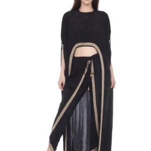 Persia cape set black by Manish Vaid - Dubai