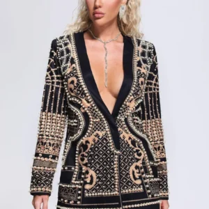 Dole Blazer dress with pearls