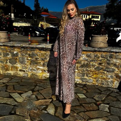 Wild Elegance Kaftan Dress with Lingerie