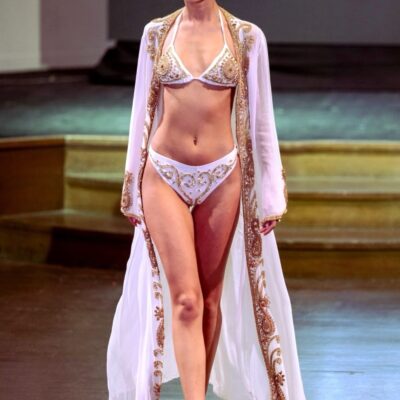 Luxury Black Crystal Bikini – Baroque Glam Swimwear