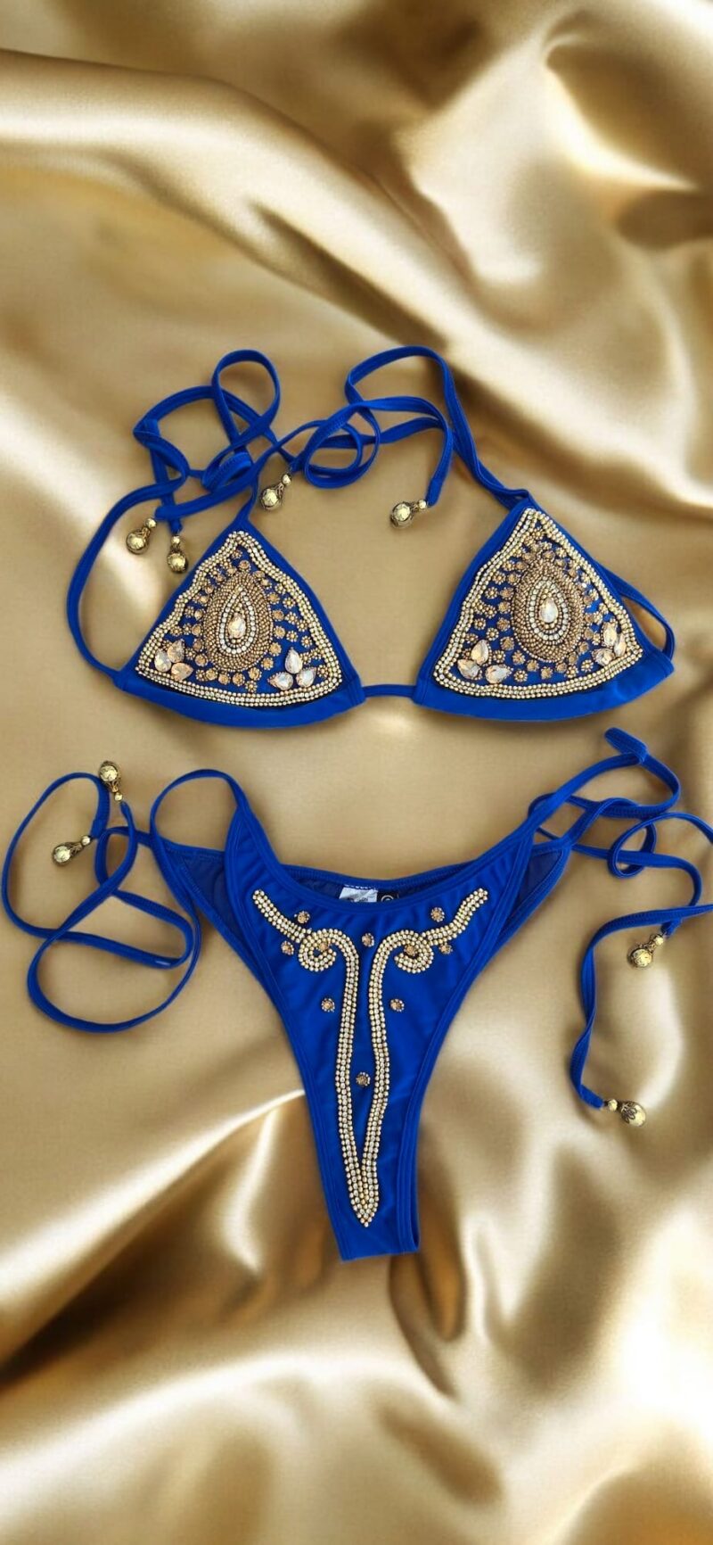 Luxury Black Crystal Bikini – Baroque Glam Swimwear - Image 5