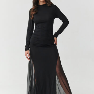 Long dress model 218109 Makadamia