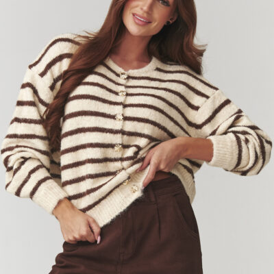 Cardigan model 220765 Makadamia