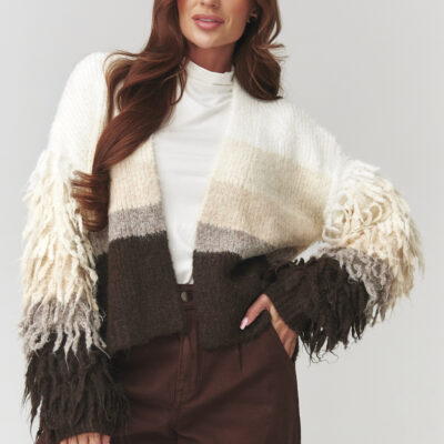 Cardigan model 220771 Makadamia