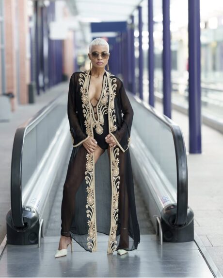 Royal Embellishment Kimono– Luxury Kimono with Gold Beading