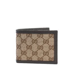 Gucci Monogram fabric and leather wallet 260987 KY9LN 9903
