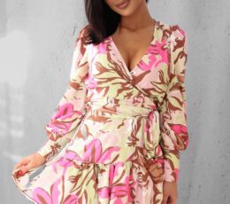 Dress "ANNA" Pink Green