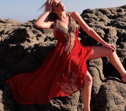 Mesh Halter Resort Dress