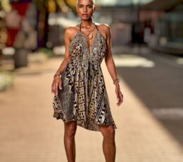 Manish Vaid – Golden Sequins Short Dress (PDS585)