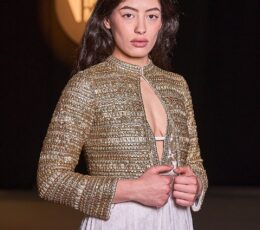 Hand Beaded Jacket – Golden Beads