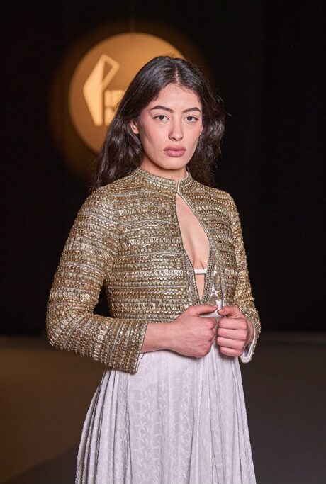 Hand Beaded Jacket – Golden Beads