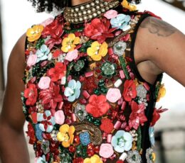 Florence Collections – Hand Beaded Floral Long Dress