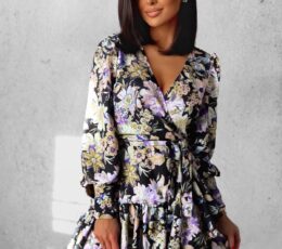 Anna Dress - Purple Flower