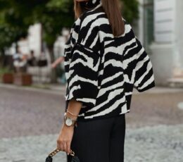 SOLENE Zebra Sweater