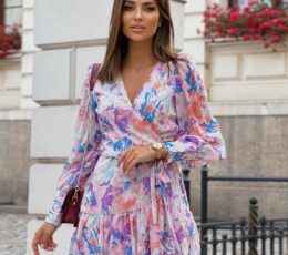 Dress "ANNA" chiffon - Mazaje Violet